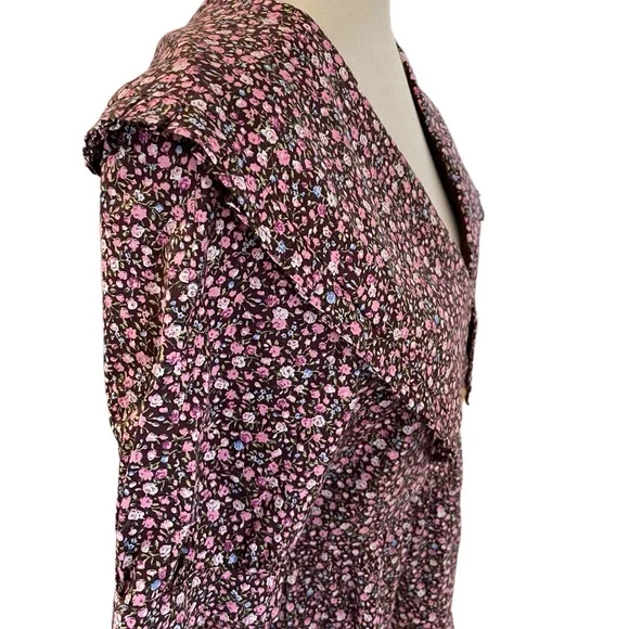 TUCKERNUCK Hyacinth House Ruffle Collar Ditsy Floral Sadie Mini Dress - Picture 6 of 16